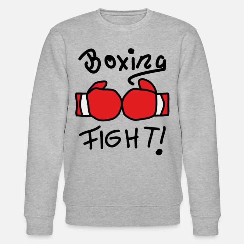 Kraft und Disziplin Boxhandschuhe - Stanley/Stella Unisex Bio-Sweatshirt CHANGER  - Grau meliert