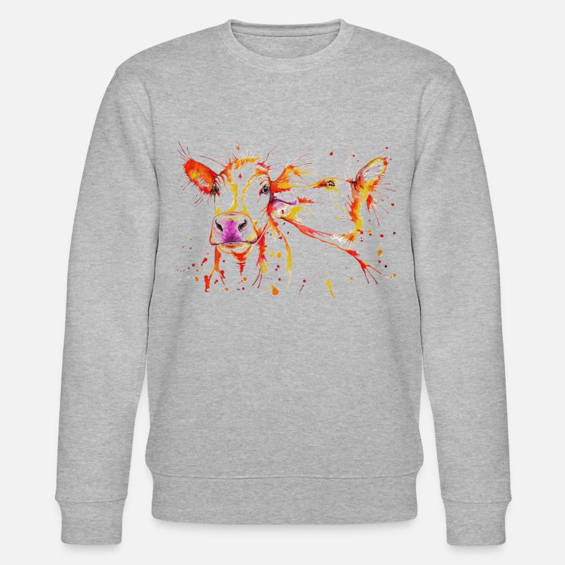 Kühe - Stanley/Stella Unisex Bio-Sweatshirt CHANGER  - Grau meliert