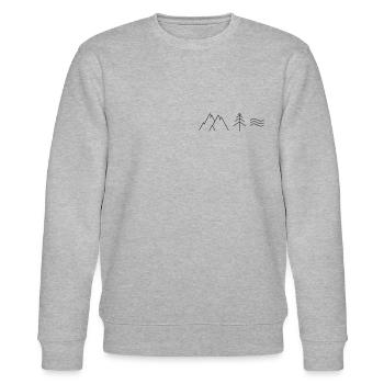 Simple Design | Driven by Nature | Outside - Stanley/Stella CHANGER Unisex Organic Sweatshirt - heather grey - Front - Nik (191cm) & Marisol (170cm)