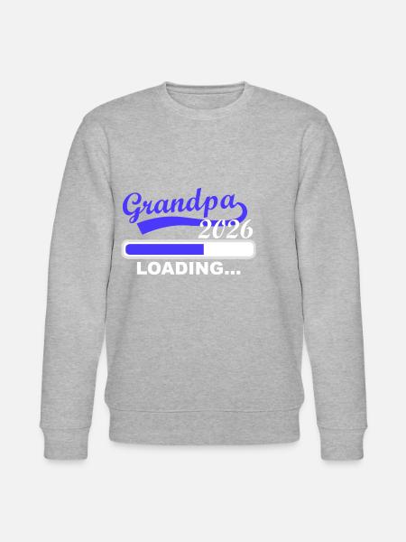 Großvater 2026 Lädt Bald - Stanley/Stella Unisex Bio-Sweatshirt CHANGER  - Grau meliert