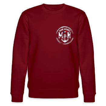 Marine Nationale - Sweat bio CHANGER Stanley/Stella Unisexe - bordeaux - Devant - Nik (191cm) & Marisol (170cm)