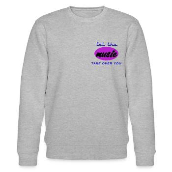 Lass Musik über dich kommen - Stanley/Stella Unisex Bio-Sweatshirt CHANGER  - Grau meliert - Vorne - Nik (191cm) & Marisol (170cm)