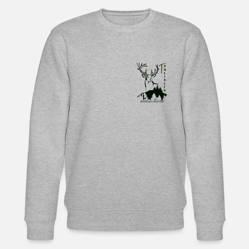 Le cœur vert de Thuringe-Allemagne - Sweat bio CHANGER Stanley/Stella Unisexe - gris chiné