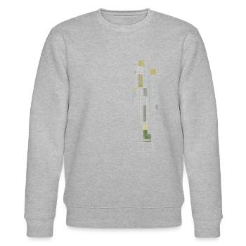 Architektur Vintage Style Streifen - Stanley/Stella Unisex Bio-Sweatshirt CHANGER  - Grau meliert - Vorne - Nik (191cm) & Marisol (170cm)