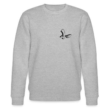 L - Stanley/Stella Unisex Bio-Sweatshirt CHANGER  - Grau meliert - Vorne - Nik (191cm) & Marisol (170cm)