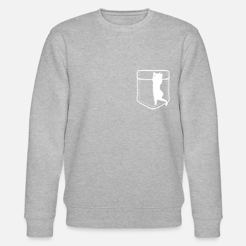 Freche Miezekatze - Stanley/Stella Unisex Bio-Sweatshirt CHANGER  - Grau meliert