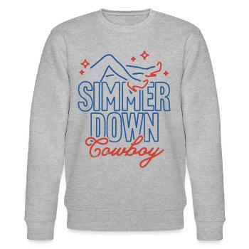 Simmer-Down-Cowboy - Stanley/Stella Unisex Bio-Sweatshirt CHANGER  - Grau meliert - Vorne - Nik (191cm) & Marisol (170cm)