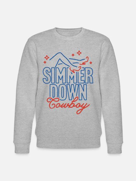 Simmer Down Cowboy - Stanley/Stella CHANGER Unisex Organic Sweatshirt - heather grey