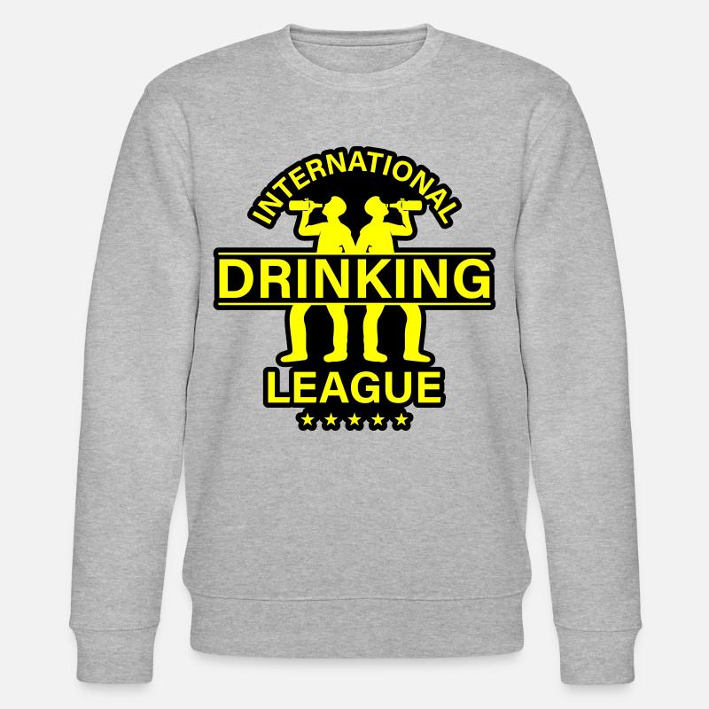 International Drinking Spruch - Stanley/Stella Unisex Bio-Sweatshirt CHANGER  - Grau meliert