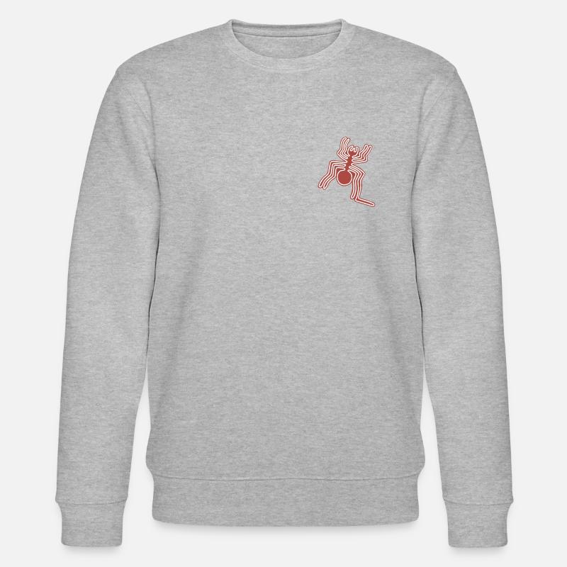 Nazca Lines Spinne - Stanley/Stella Unisex Bio-Sweatshirt CHANGER  - Grau meliert