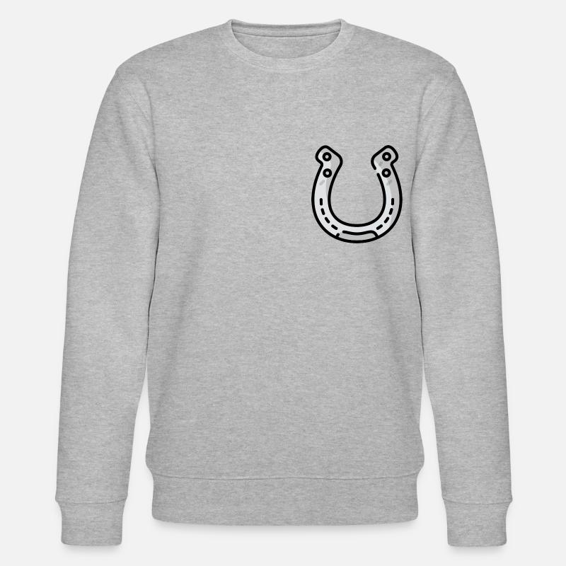 Horseshoe gift idea - Stanley/Stella CHANGER Unisex Organic Sweatshirt - heather grey