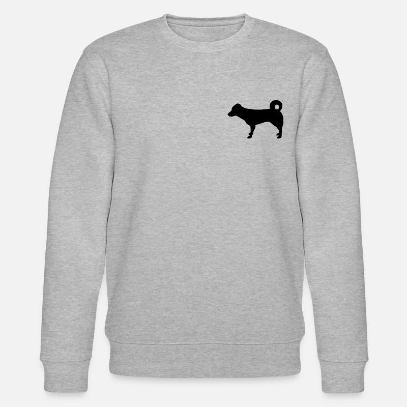 Hund Silhouette - Stanley/Stella Unisex Bio-Sweatshirt CHANGER  - Grau meliert
