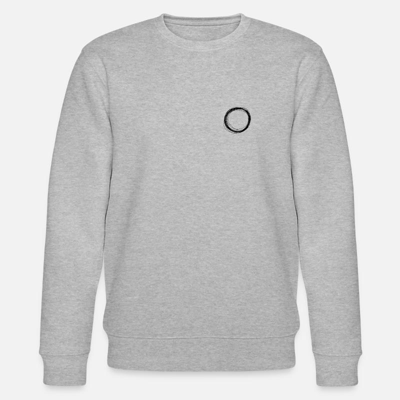 Kreis schwarz klein / Geschenk Geschenkidee - Stanley/Stella Unisex Bio-Sweatshirt CHANGER  - Grau meliert