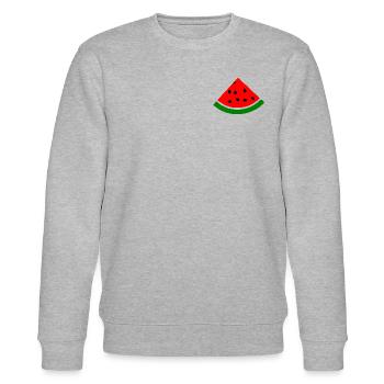 Wassermelone - Stanley/Stella Unisex Bio-Sweatshirt CHANGER  - Grau meliert - Vorne - Nik (191cm) & Marisol (170cm)