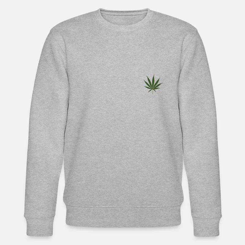 Cannabisblatt - Stanley/Stella Unisex Bio-Sweatshirt CHANGER  - Grau meliert