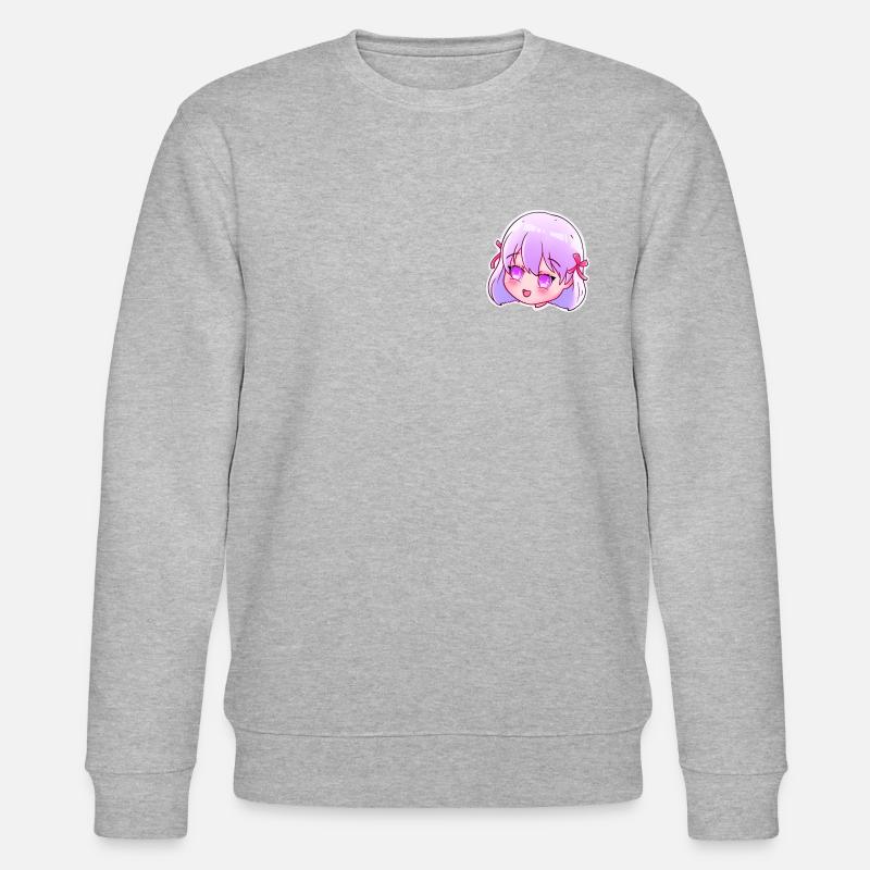 Süßes Anime Mädchen - Stanley/Stella Unisex Bio-Sweatshirt CHANGER  - Grau meliert