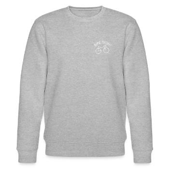 BIKENIGHT Logo - Stanley/Stella Unisex Bio-Sweatshirt CHANGER  - Grau meliert - Vorne - Nik (191cm) & Marisol (170cm)