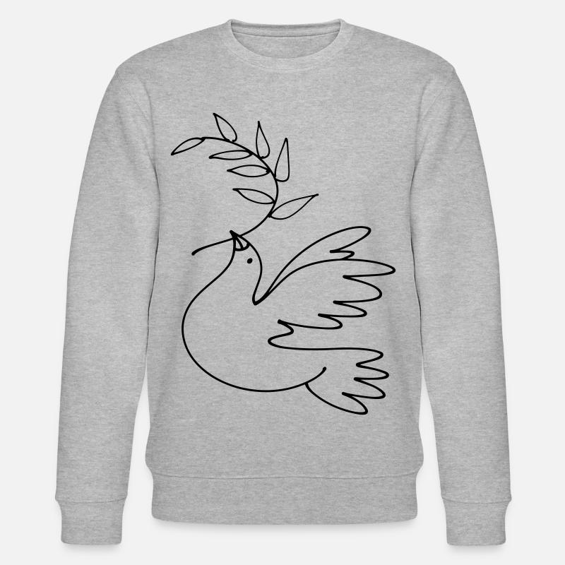 Friedenstaube - Stanley/Stella Unisex Bio-Sweatshirt CHANGER  - Grau meliert