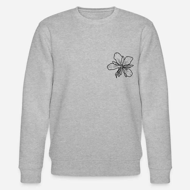 Weidenrose minimalistisch - Stanley/Stella Unisex Bio-Sweatshirt CHANGER  - Grau meliert