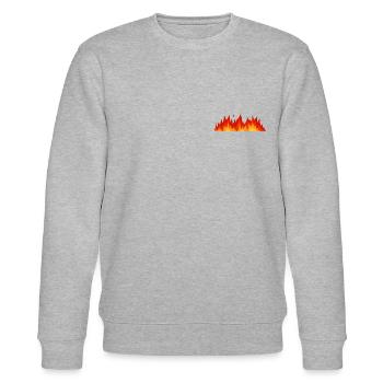 Feuer! - Stanley/Stella Unisex Bio-Sweatshirt CHANGER  - Grau meliert - Vorne - Nik (191cm) & Marisol (170cm)