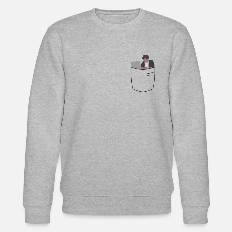 Programmierer in der Brusttasche - Stanley/Stella Unisex Bio-Sweatshirt CHANGER  - Grau meliert