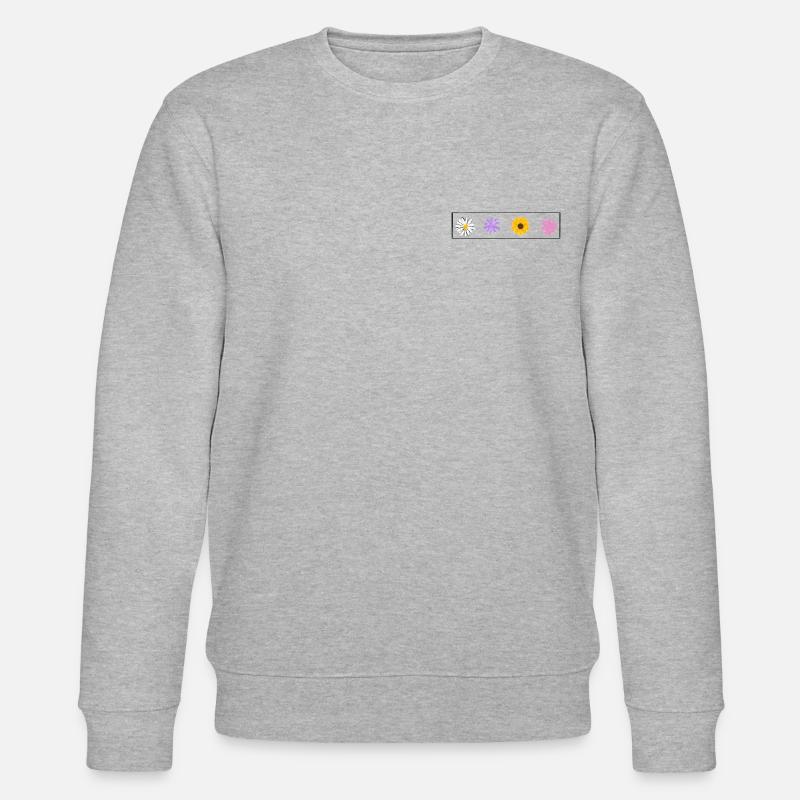 Bunte Blumen - Stanley/Stella Unisex Bio-Sweatshirt CHANGER  - Grau meliert