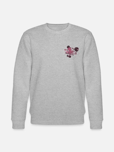 Functional Fitness Octopus Rosa - Stanley/Stella Unisex Bio-Sweatshirt CHANGER - Grau meliert