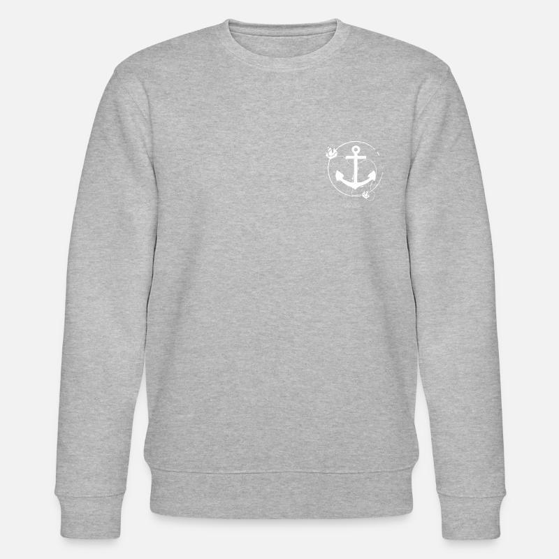 ANCHOR - SHIPS - WHITE - Stanley/Stella CHANGER Unisex Organic Sweatshirt - heather grey