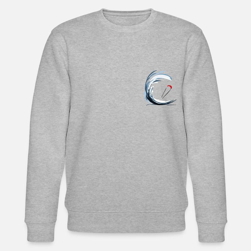 Kitesurf sur les vagues - Sweat bio CHANGER Stanley/Stella Unisexe - gris chiné