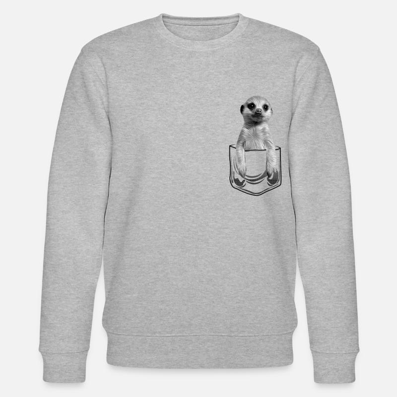 Bébé suricate en poche - Sweat bio CHANGER Stanley/Stella Unisexe - gris chiné