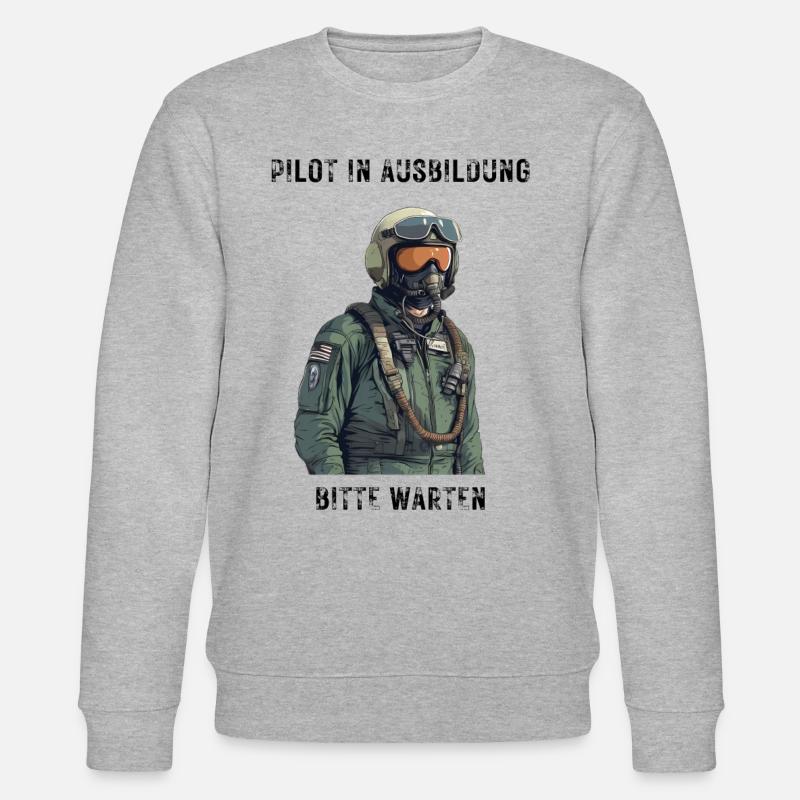 Pilot in Ausbildung - Stanley/Stella Unisex Bio-Sweatshirt CHANGER  - Grau meliert