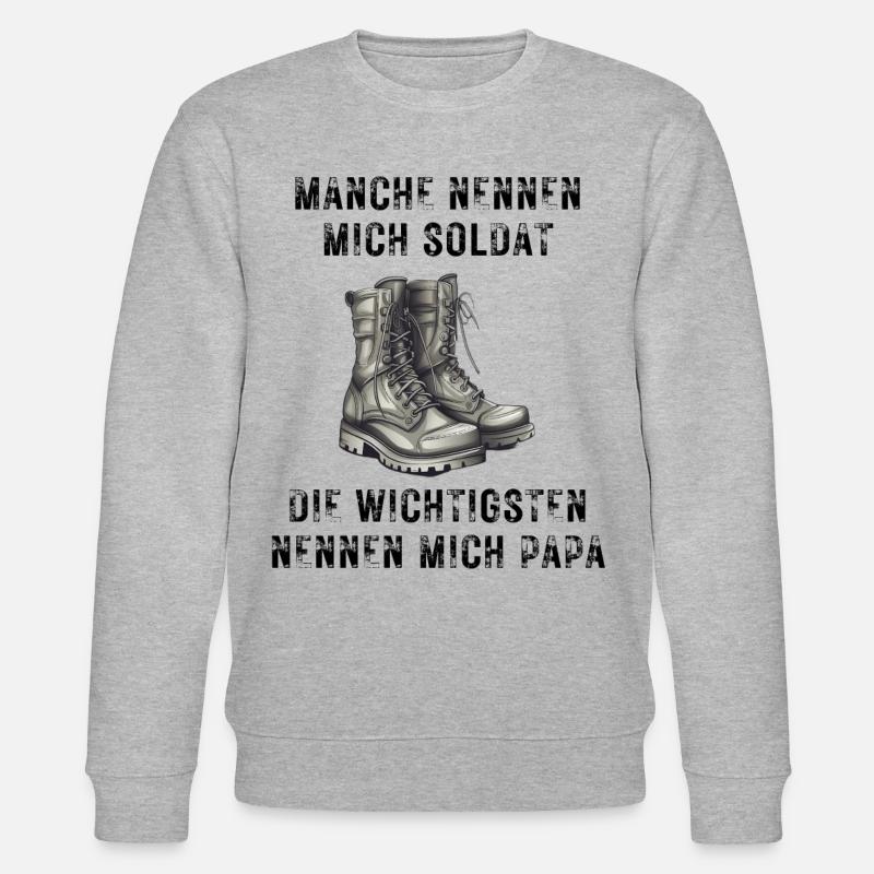 Soldat Papa - Stanley/Stella Unisex Bio-Sweatshirt CHANGER  - Grau meliert