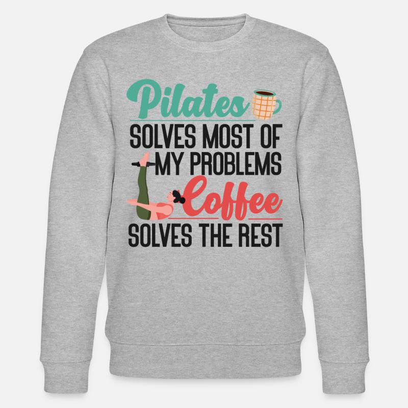 Pilates Instructor Teacher Coffee - Stanley/Stella Unisex Bio-Sweatshirt CHANGER  - Grau meliert