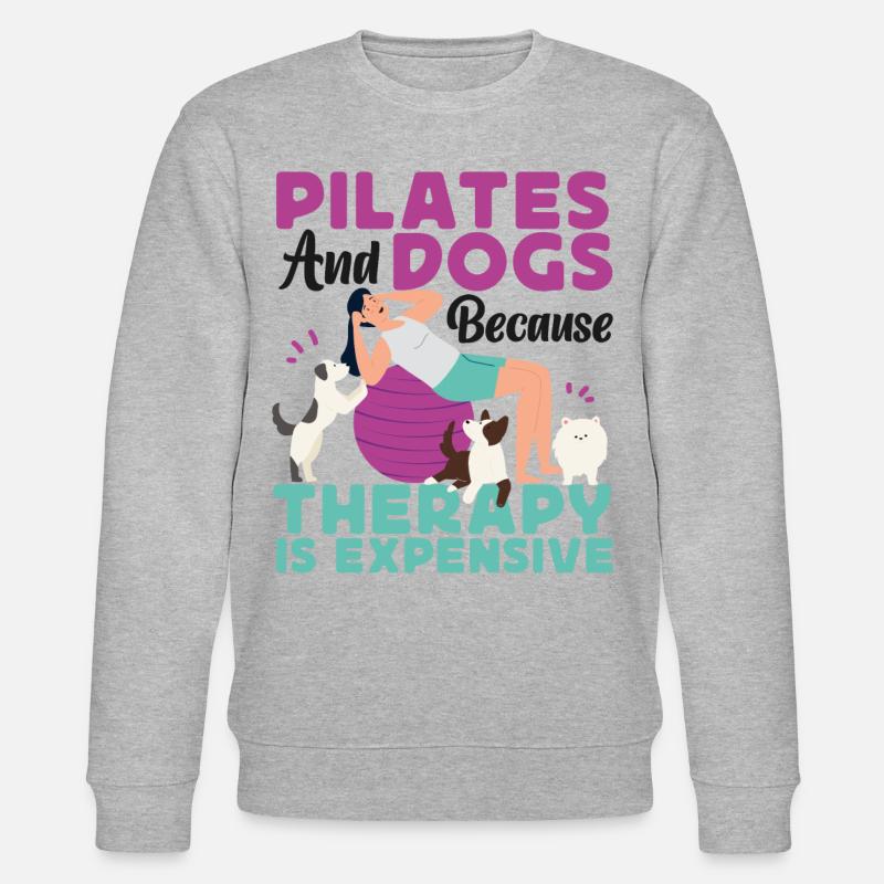 Pilates Instructor Teacher Dog - Stanley/Stella Unisex Bio-Sweatshirt CHANGER - Grau meliert