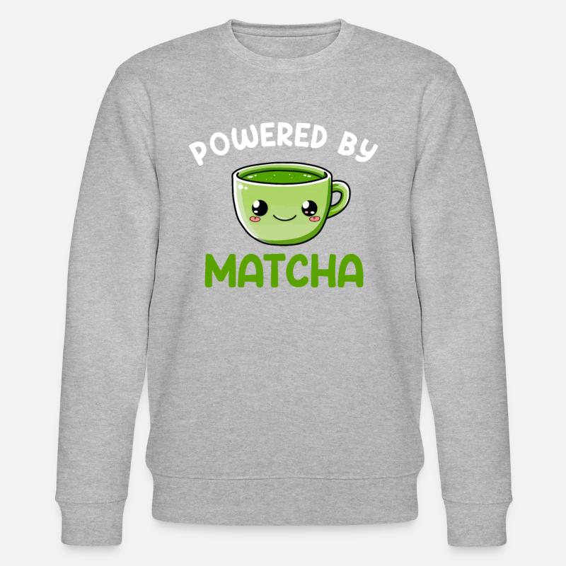 Propulsé par Matcha, Matcha - Sweat bio CHANGER Stanley/Stella Unisexe - gris chiné
