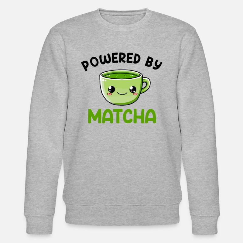 powered by matcha, matcha - Stanley/Stella CHANGER Unisex Organic Sweatshirt - heather grey