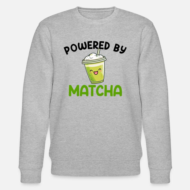 Propulsé par Matcha, Matcha - Sweat bio CHANGER Stanley/Stella Unisexe - gris chiné