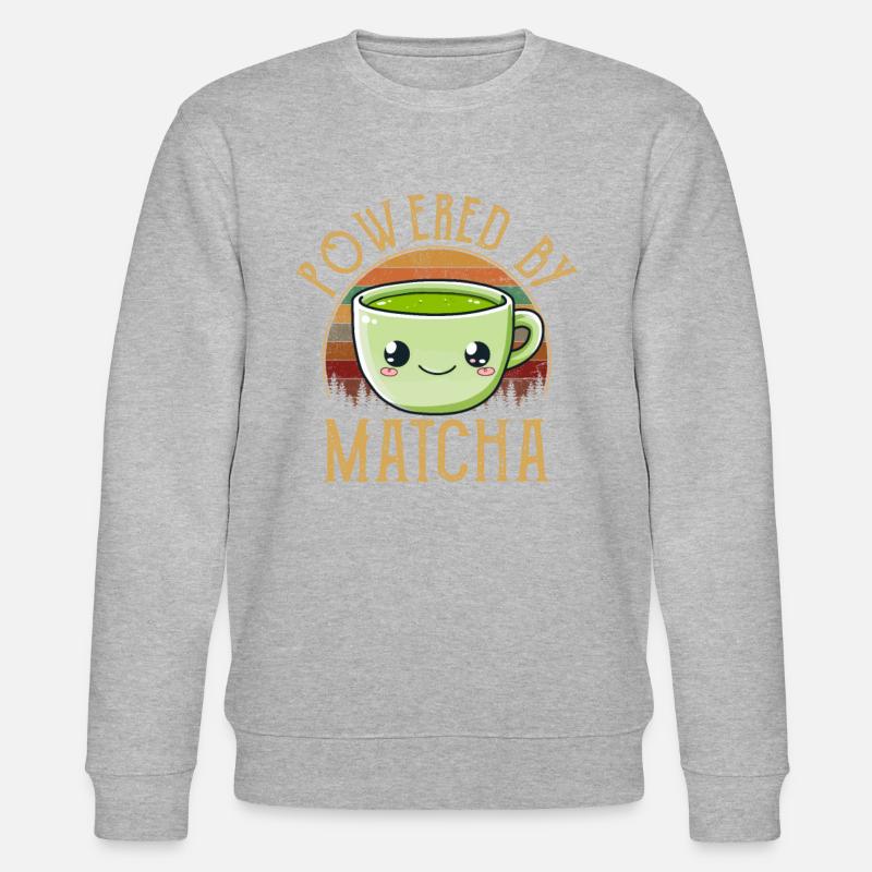 powered by matcha, matcha - Stanley/Stella Unisex Bio-Sweatshirt CHANGER  - Grau meliert