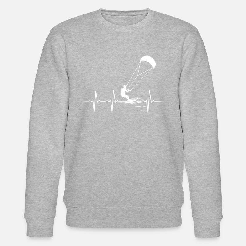 Kitesurfing kiteboarding lover - Stanley/Stella Unisex Bio-Sweatshirt CHANGER  - Grau meliert