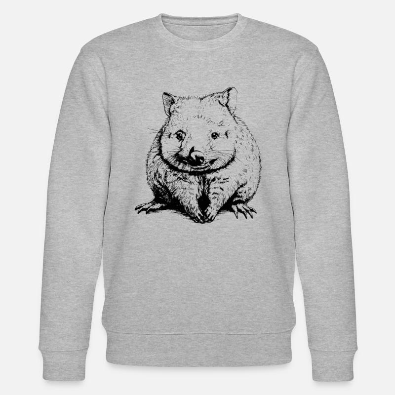 wombat Aussie australian wombat - Stanley/Stella Unisex Bio-Sweatshirt CHANGER  - Grau meliert