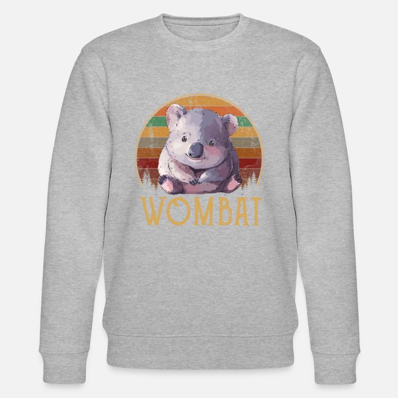 wombat Aussie australian wombat - Stanley/Stella Unisex Bio-Sweatshirt CHANGER - Grau meliert