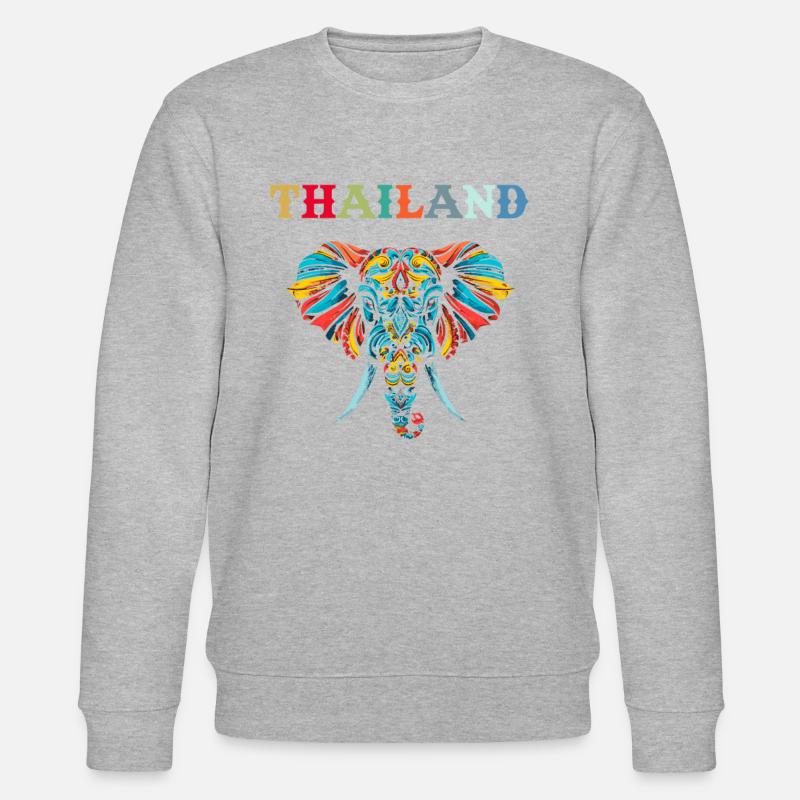Éléphant Thaïlande - Sweat bio CHANGER Stanley/Stella Unisexe - gris chiné
