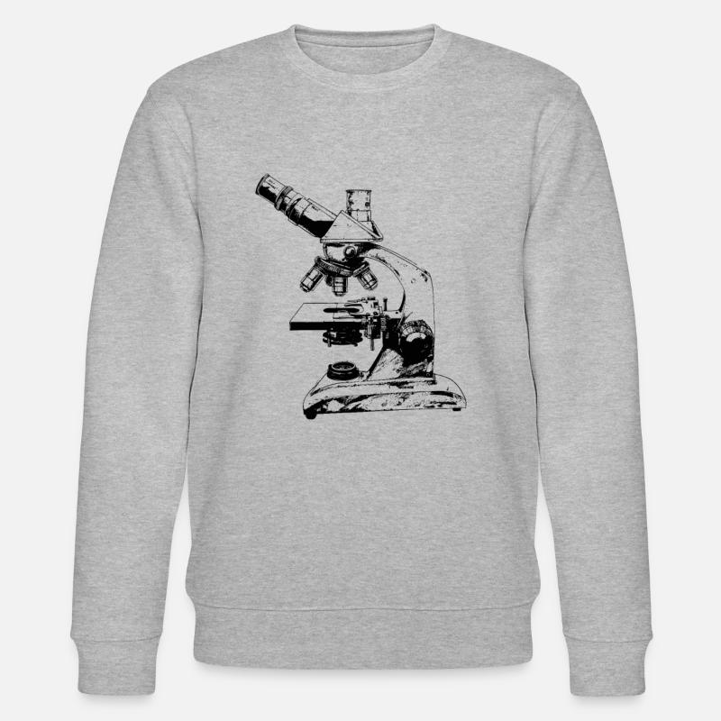 Microscopy Scientist Biologist Microscope - Stanley/Stella CHANGER Unisex Organic Sweatshirt - heather grey