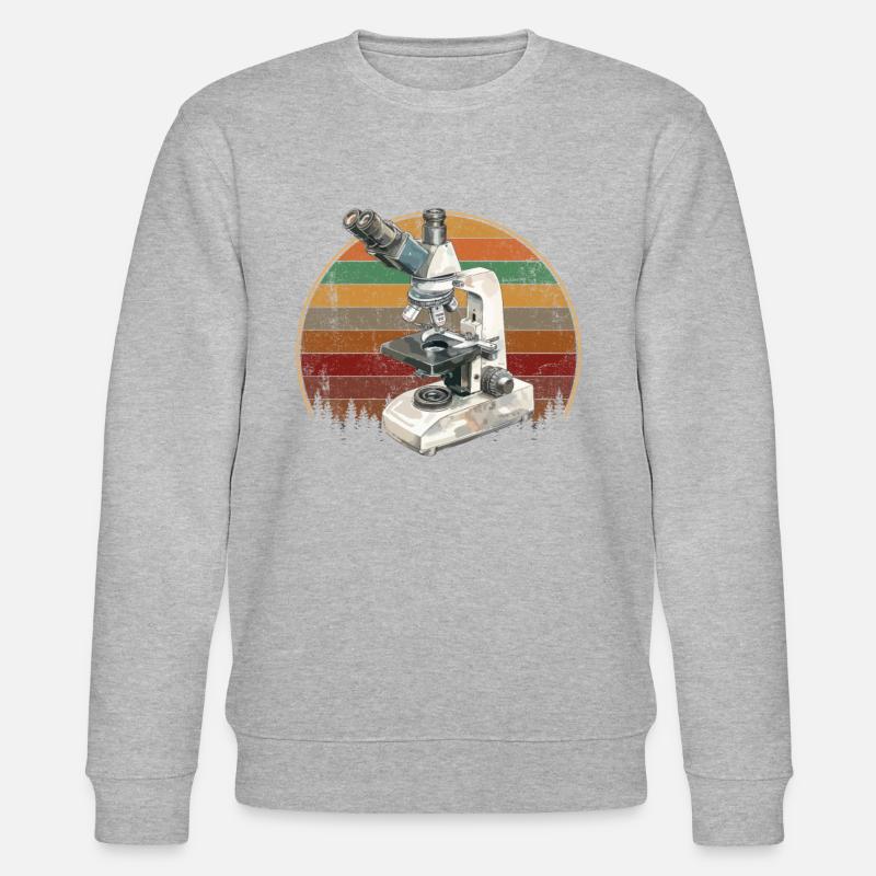 Microscopy Scientist Biologist Microscope - Stanley/Stella CHANGER Unisex Organic Sweatshirt - heather grey