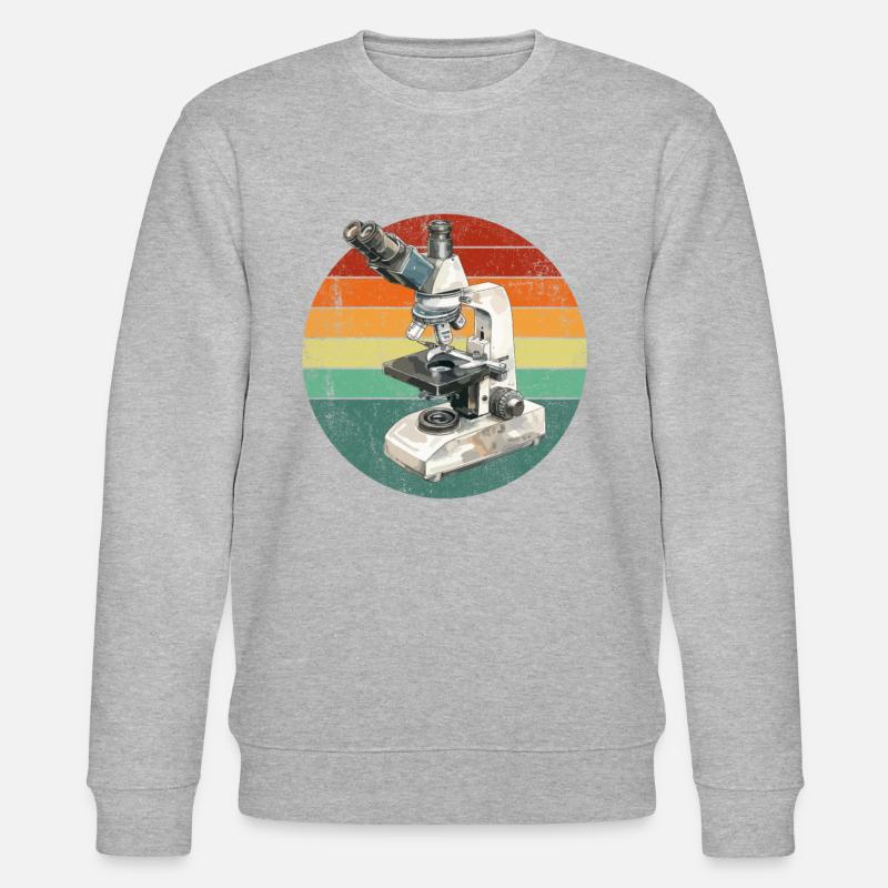Microscopy Scientist Biologist Microscope - Stanley/Stella CHANGER Unisex Organic Sweatshirt - heather grey