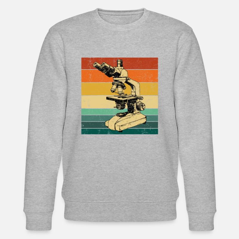 Microscopy Scientist Biologist Microscope - Stanley/Stella CHANGER Unisex Organic Sweatshirt - heather grey