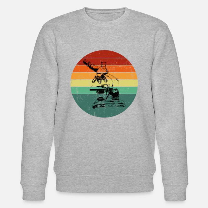 Microscopy Scientist Biologist Microscope - Stanley/Stella CHANGER Unisex Organic Sweatshirt - heather grey