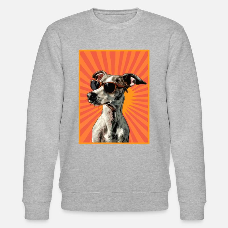 whippet dog - Stanley/Stella Unisex Bio-Sweatshirt CHANGER  - Grau meliert