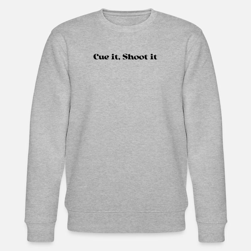 Billard - Cue it, Shoot it - Stanley/Stella Unisex Bio-Sweatshirt CHANGER  - Grau meliert
