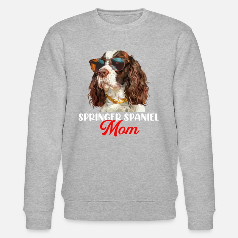 springer spaniel - Stanley/Stella Unisex Bio-Sweatshirt CHANGER  - Grau meliert